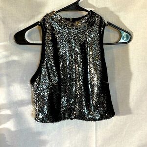 Sequins highneck top